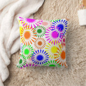 色数々のの花 クッション (ブランケット)