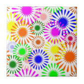 色数々のの花 タイル (正面)