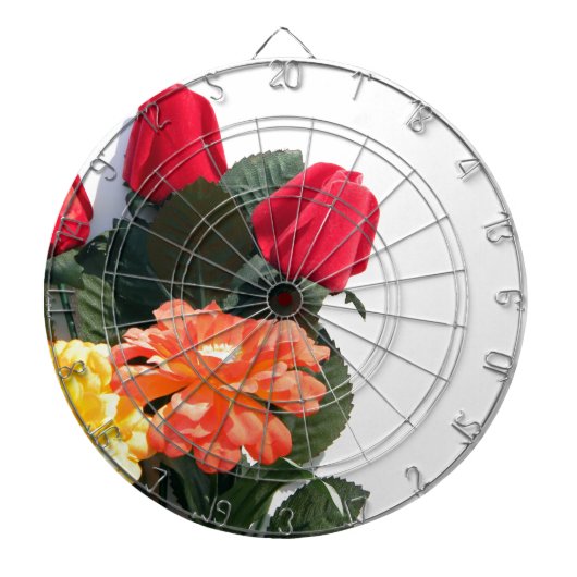 色数々のの花 ダーツボード (正面)