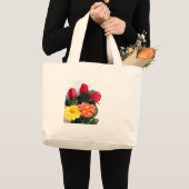 色数々のの花 ラージトートバッグ (正面(商品))