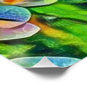 色数々のの蘭の花の水の色絵画の ポスター (コーナー)