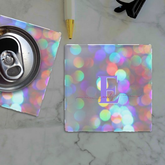 色数々のの輝き ガラスコースター