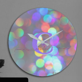 色数々のの輝き ラージ壁時計