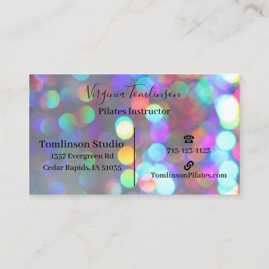 色数々のの輝き 名刺 (裏面)