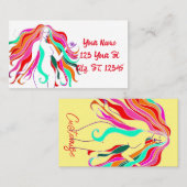 色数々のの長い髪の女神サンダー_カバー 名刺 (正面/裏面)