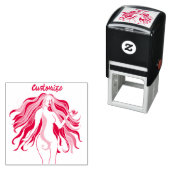 色数々のの長い髪の女神サンダー_コーブ セルフインキングスタンプ (インサイチュ)