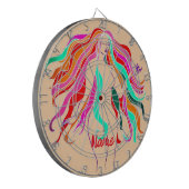 色数々のの長い髪の女神サンダー_コーブ ダーツボード (正面左)