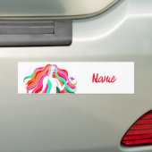 色数々のの長い髪の女神サンダー_コーブ バンパーステッカー (車上)