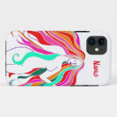 色数々のの長い髪の女神サンダー_コーブ Case-Mate iPhoneケース (裏面(横))