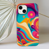 色数々のの飛び絵を描こ iPhoneケース