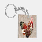 色数々のの鶏の外向地 キーホルダー (正面左)