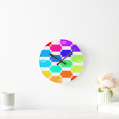 色数々のの ラウンド壁時計 (ホーム)