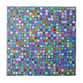 色数々のの「幼稚園」レトロタイル模様 タイル (正面)