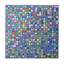 色数々のの「幼稚園」レトロタイル模様