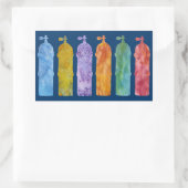 色数々ののSCUBAタンク 長方形シール (バッグ)