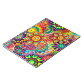 色数々のアールデコ花形 ノートブック (左側)