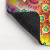 色数々のアールデコ花形 マウスパッド (コーナー)