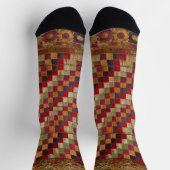 色数々のインディアンキルトプリント ソックス (上部)