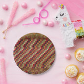 色数々のインディアンキルトプリント ペーパープレート (パーティー)