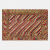 色数々のインディアンキルトプリント ラッピングペーパーシート (正面2)