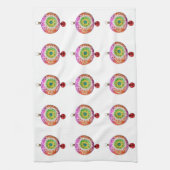 色数々のオーナメントキッチンタオル キッチンタオル (縦)