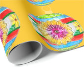 色数々のオーナメント金ゴールド包装紙 ラッピングペーパー (ロールコーナー)