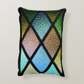 色数々のガラスの窓効果 アクセントクッション (裏面(縦))