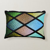 色数々のガラスの窓効果 アクセントクッション (裏面)