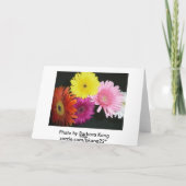 色数々のガーベラ カード (裏面)