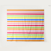 色数々のキャンディストライプー タペストリー (正面(横))