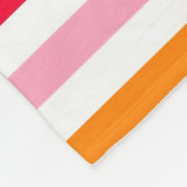 色数々のキャンディストライプー フリースブランケット (角)