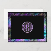 色数々のグリッターとキラキラサンキューカード ポストカード (正面/裏面)