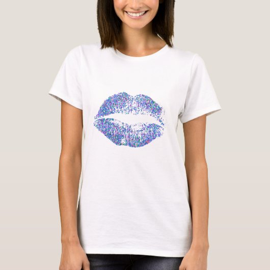 色数々のグリッター唇#9 Tシャツ (正面)
