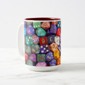 色数々のサイコロ ツートーンマグカップ (正面左)