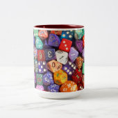 色数々のサイコロ ツートーンマグカップ (中央)