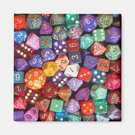 色数々のサイコロ マグネット (正面)