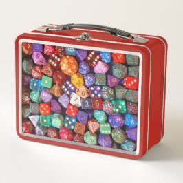 色数々のサイコロ メタルランチボックス