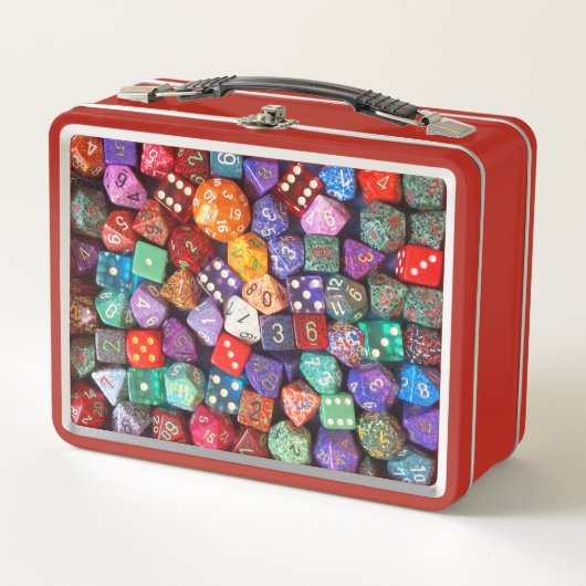 色数々のサイコロ メタルランチボックス (正面)