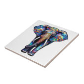 色数々のステンドグラスゾウ3 タイル (側面)