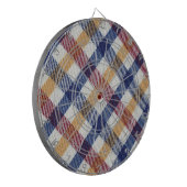 色数々のタータンチェック模様 ダーツボード (正面左)