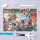 色数々のティール（緑がかった色）配合フローラ組織テープ 薄葉紙 (クラフト)