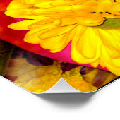 色数々のデイジーフラワーミックスポスター ポスター (コーナー)