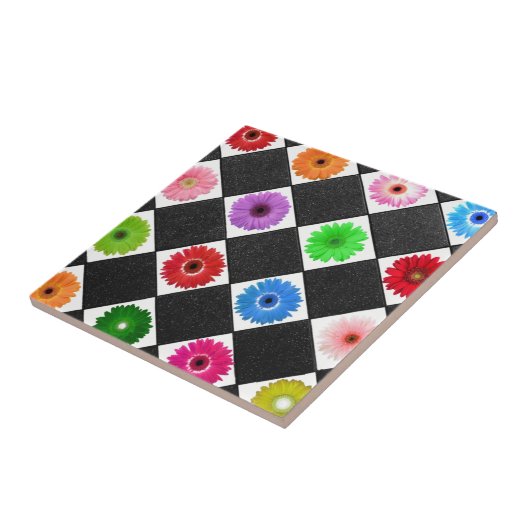 色数々のデイジー タイル (側面)