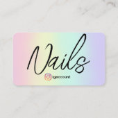 色数々のネイリスト 名刺 (裏面)