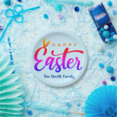 色数々のハッピーイースター ペーパープレート (パーティー)