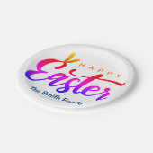 色数々のハッピーイースター ペーパープレート (アングル)