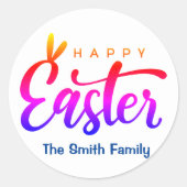 色数々のハッピーイースター ラウンドシール (正面)