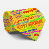 色数々のハッピーバースデータイポグラフィ ネクタイ (ロール)