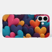 色数々のハートと質感 Case-Mate iPhoneケース (裏面 (横))