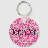 色数々のハート紙吹雪2 キーホルダー (正面)